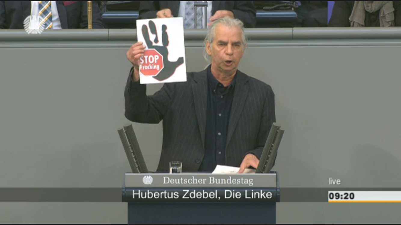 Bundestagsdebatte: Fraktion DIE LINKE fordert vollständiges Fracking-Verbot – Zdebel stellt Antrag vor