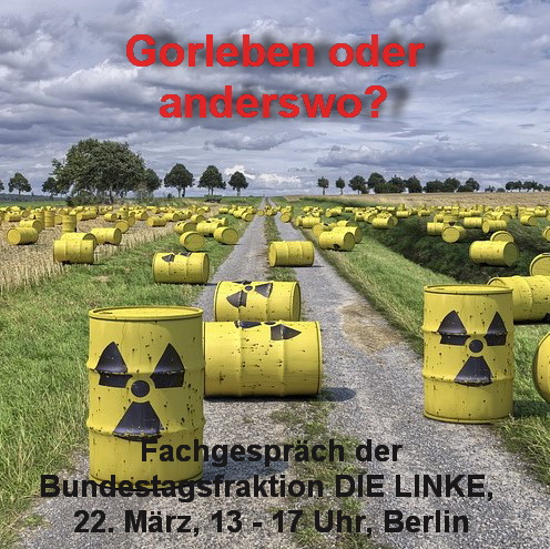 22. März 2019 – Bundestagsfraktion DIE LINKE: Fachgespräch Endlagerung – GORLEBEN ODER ANDERSWO?